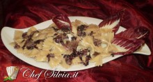 Farfalle con radicchio e gorgonzola